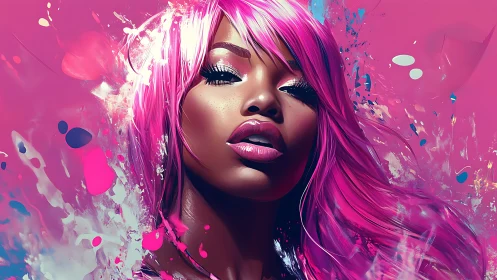 Neon siren breathes electric color into a pink-drenched dream