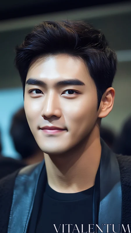 Handsome young man in soft focus portrait setting.