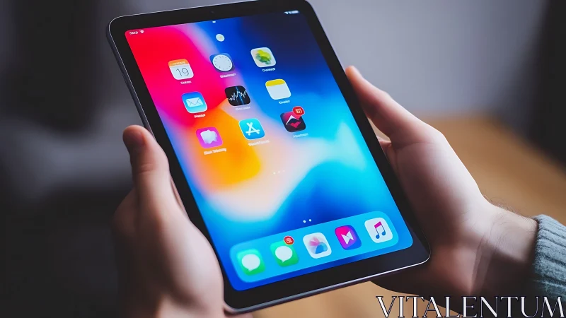 Vibrant iPad Glows with Prismatic App Ecosystem in Hands