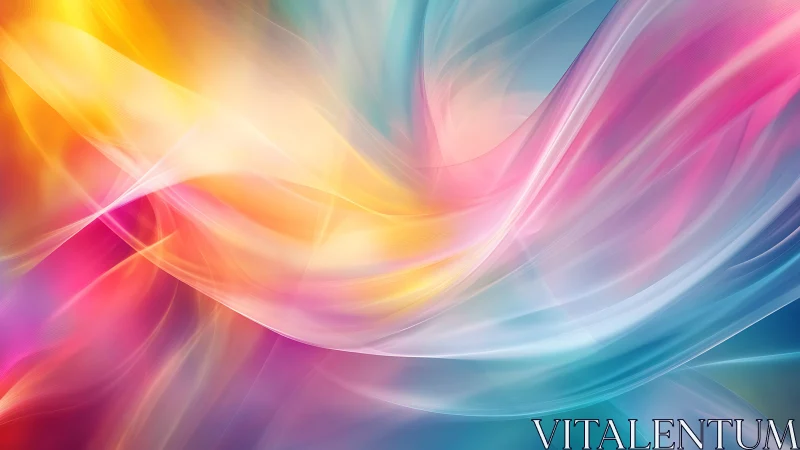 Shimmering prismatic waves in flowing abstract motion.