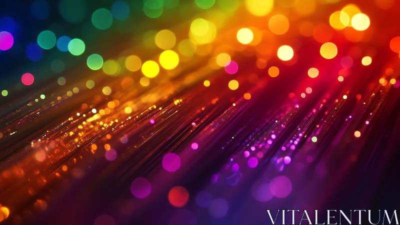 Digital bokeh lightstream over prismatic fiber gradients.