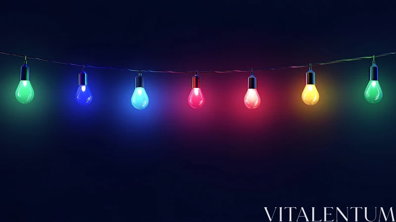 Neon string lights hum softly across a midnight gradient sky.