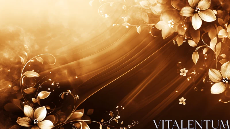 Golden Flowers Dance in Warm, Elegant Light.