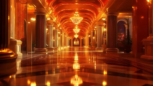 Golden Halls of Wonder: A Luminous Journey.