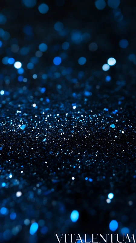 Midnight blue glitter bokeh texture with soft blur depth.