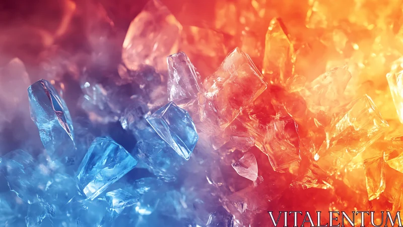 Thermodynamic crystal interface with bifurcated color spectrum.