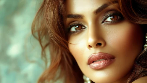 Photorealistic close-up portrait with cinematic soft focus lighting.