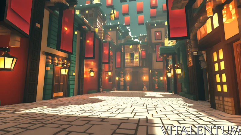 Glowing Streets: An Asian Night Market's Warm Embrace.