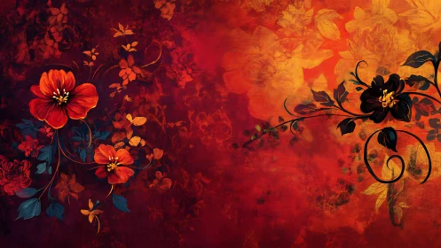 Crimson Blossom Symphony Ablaze.