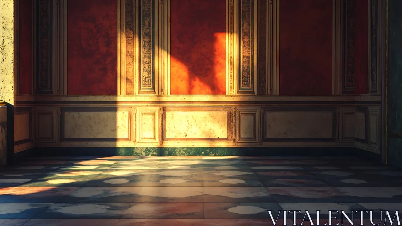 Sunlit neoclassical wall paneling articulates depth and silence