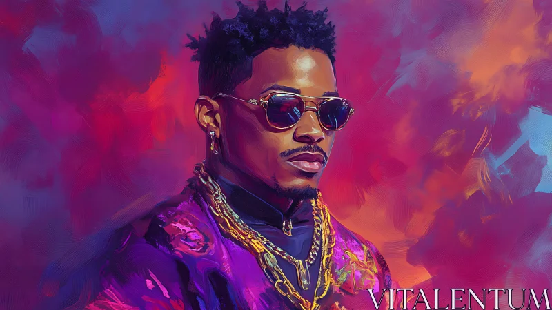 Neon-clad portrait unites hip-hop styling with painterly bokeh