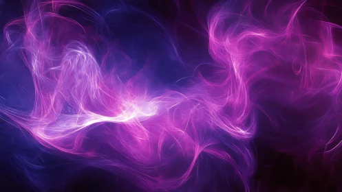 Violet and magenta light trails on dark abstract field.