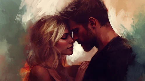 Digital Portrait Study: Intimate Profile Composition with Warm Color Temperature Gradation