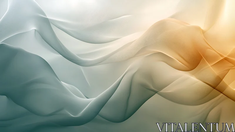 Gentle pastel waves flow like soft fabric in quiet motion