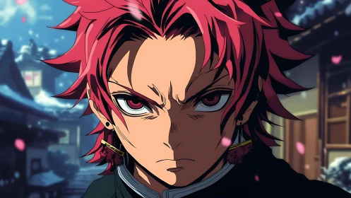 Flaming resolve burns through winter streets and falling petals