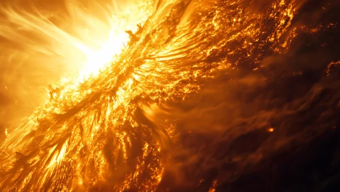 Solar Corona Burst: Radiant Stellar Energy.