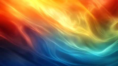 Spectral fluid dynamics gradient with luminous chromatic swirls.