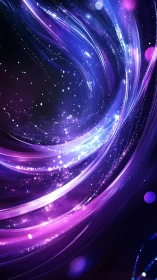 Starlit Neon Rivers Curl Across a Midnight Cosmic Canvas.