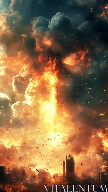 Catastrophic Urban Fire: Digital Visualization of Cityscape Destruction