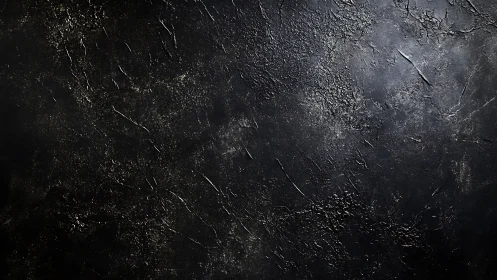 Dark textured wall surface shows rough, scratched plaster