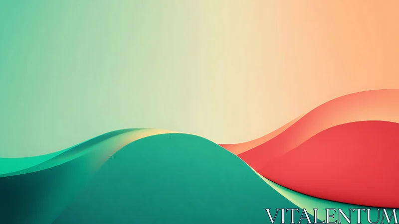 Sunlit color dunes flowing through a tranquil dreamscape.