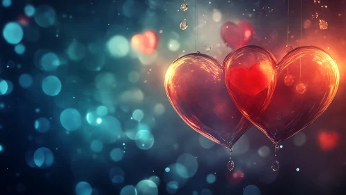 Glowing Hearts Unite in Radiant Light.