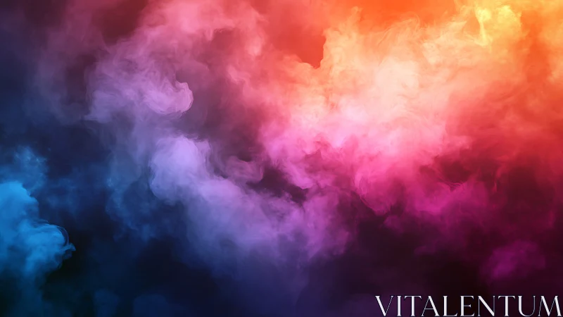 Chromatic nebula clouds swirling in radiant gradient hues.