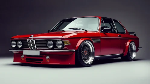 Classic red coupe glowing with timeless road-ready charm.