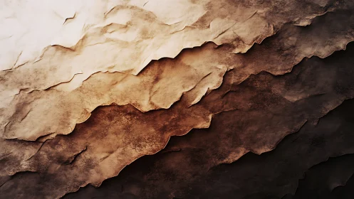 Layered earthen texture with torn strata and warm shading