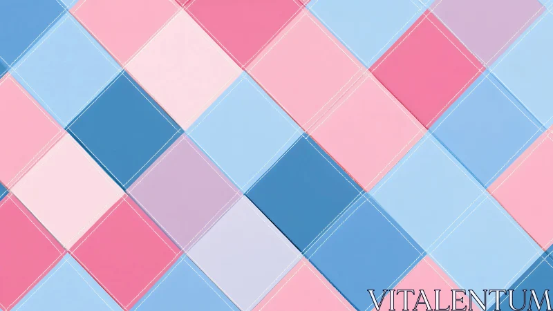 Geometric grid arranges pastel diamond tiles in rotation