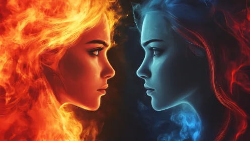Fire and Ice: Dual Elemental Faces in Profile.