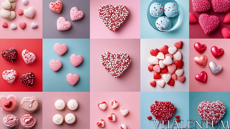 Candy Hearts Explosion: Love's Syrupy Symphony in Pastel Paradise