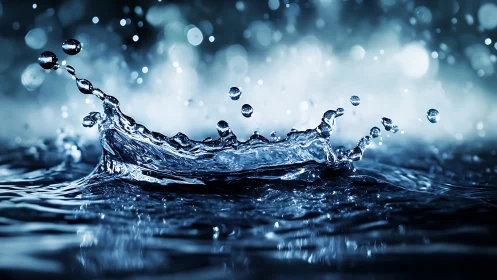 High-speed macro capture isolates dynamic water crown splash