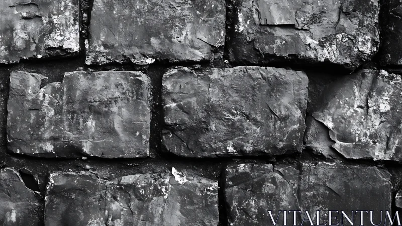 Weathered stone wall rich with rugged, timeworn texture.