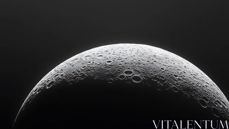 Lunar crescent terminator with high-relief crater field detail.