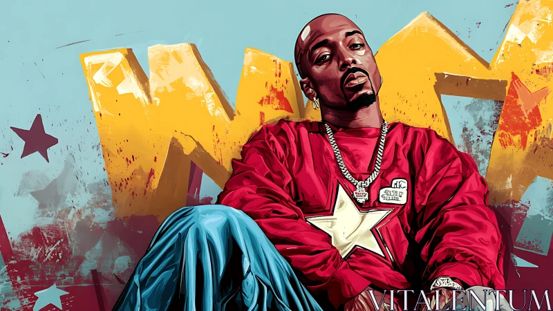 Bold hip-hop portrait glows with streetwise star power