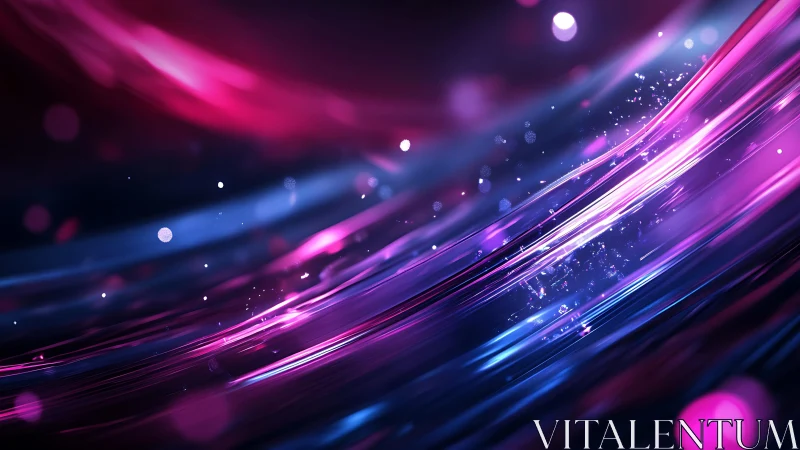 Vibrant Abstract Neon Light Streaks in Dynamic Motion Art.
