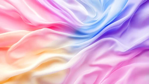 Silky pastel drapery in softly blended gradient waves.