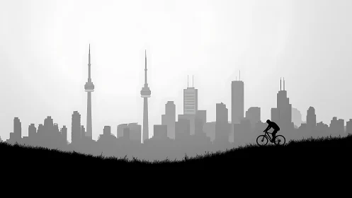 Urban Explorer on Wheels: A Cyclist's Journey.