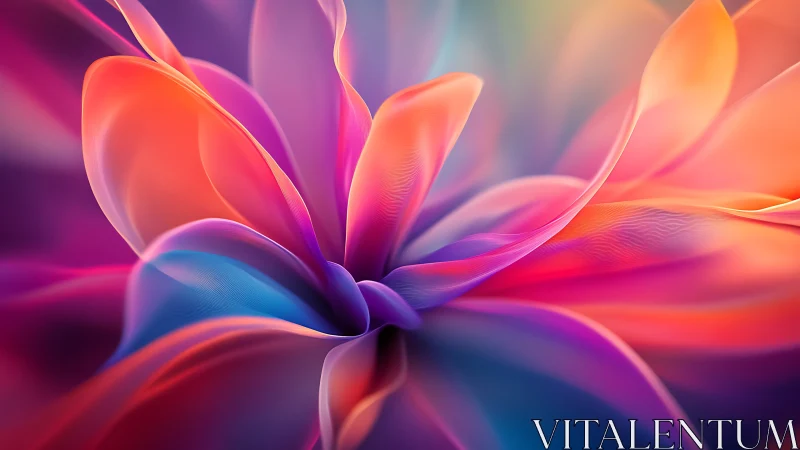 Luminous Petals Dance Through Neon Dreams