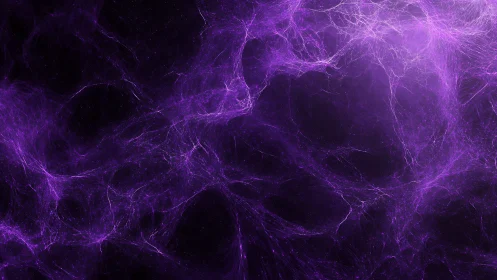 Dreamy violet nebula webs drifting through deep space.