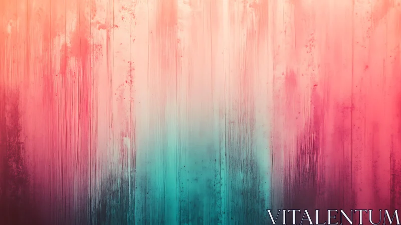 Vibrant Abstract Gradient Wall Art with Pink and Teal Drips.