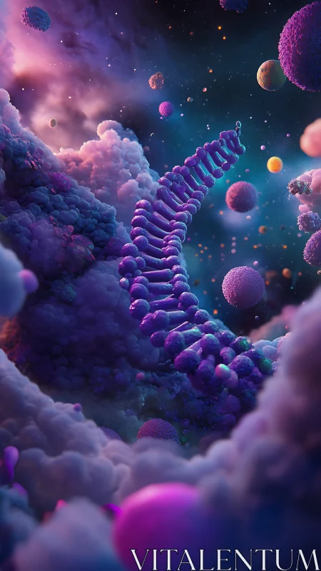 Stellar Helix Highway Spiraling Through Neon Cosmic Clouds.