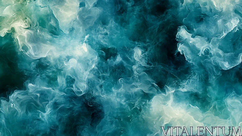 Tidal Ghosts of Turquoise Mist Swirling Through Silence.