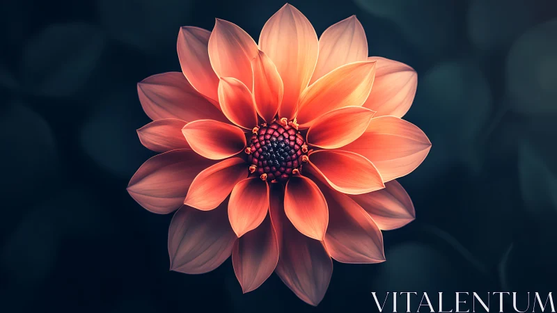Luminous Dahlia Blooms with Radiant Fire-Kissed Petals.