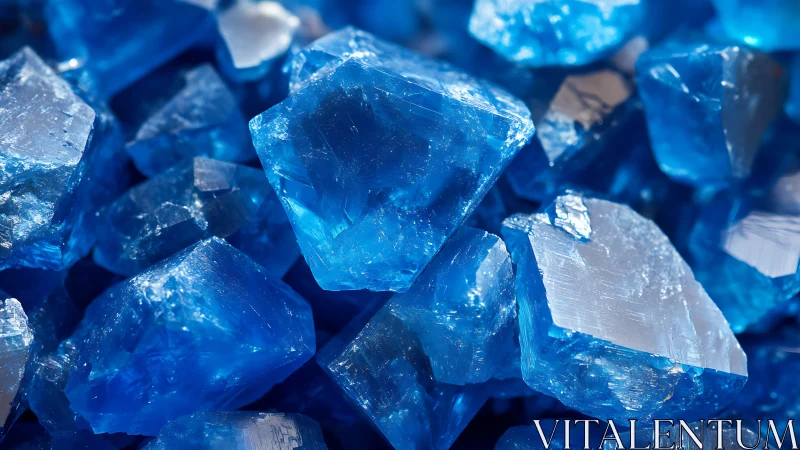 Glistening blue crystal shards glowing with cool shimmer.