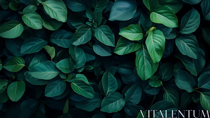 Dense green foliage fills frame with overlapping leaves