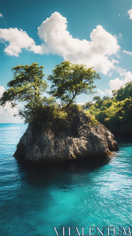 Tropical Paradise: Where Ancient Rock Meets Azure Waters.