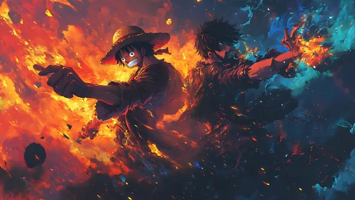 Fiery anime duel erupts between two blazing rivals
