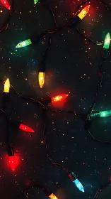 Cozy string lights glowing softly against a starry night.